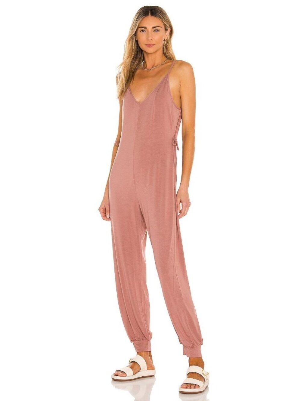 eberjey Finley Jumpsuit in Hazelnut Brown
